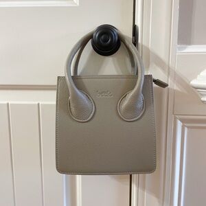 BECK Pixie leather mini bag Taupe Women's Handbag with belt NWOT